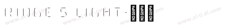 Ridge 5 Light字体转换